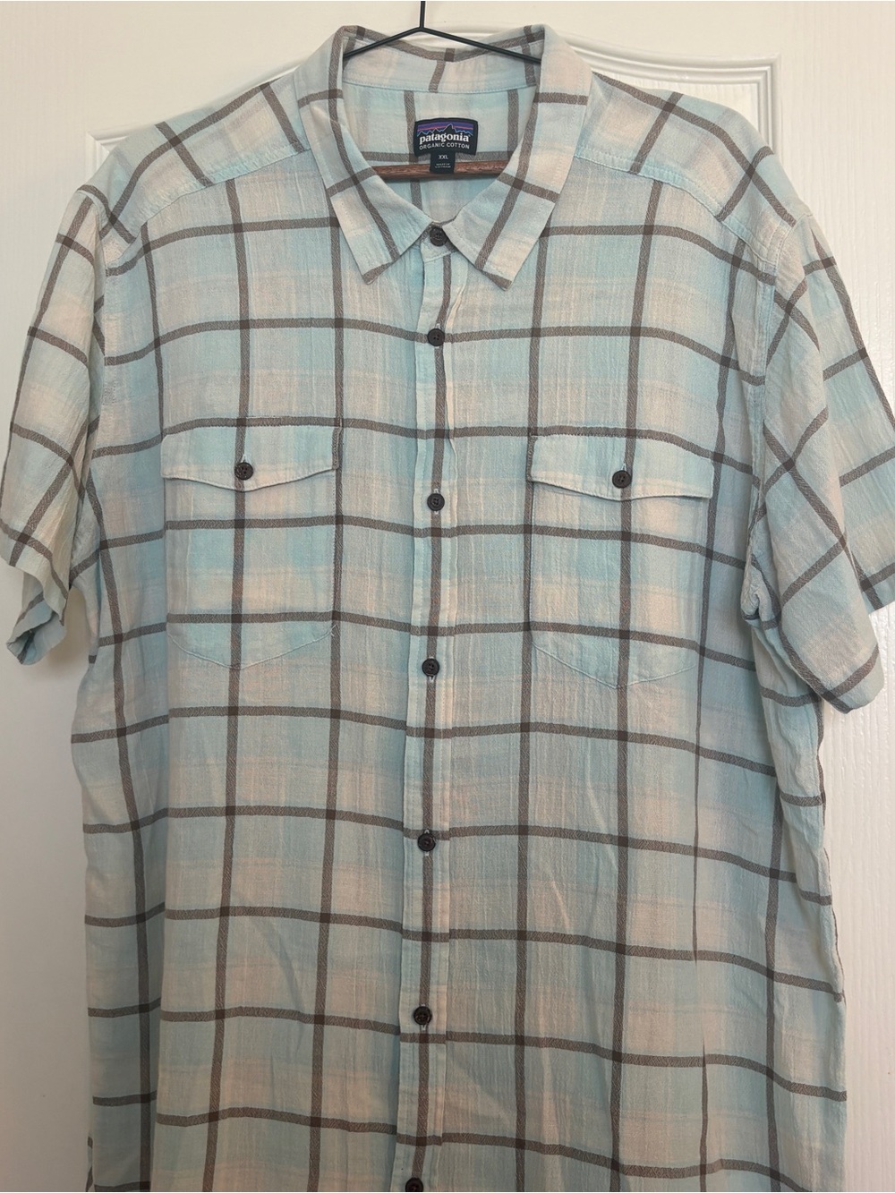 Patagonia Men's Steersman Plaid Button Down Shirt XXL Organic Cotton